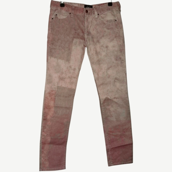 Isabel Marant Womens Rare Jeans Skinny Low Rise Pink Patchwork Print Sz 37 EUC - Picture 4 of 11